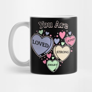 Teacher Valentine Day Retro Heart Candy - Cute Self Love Mug